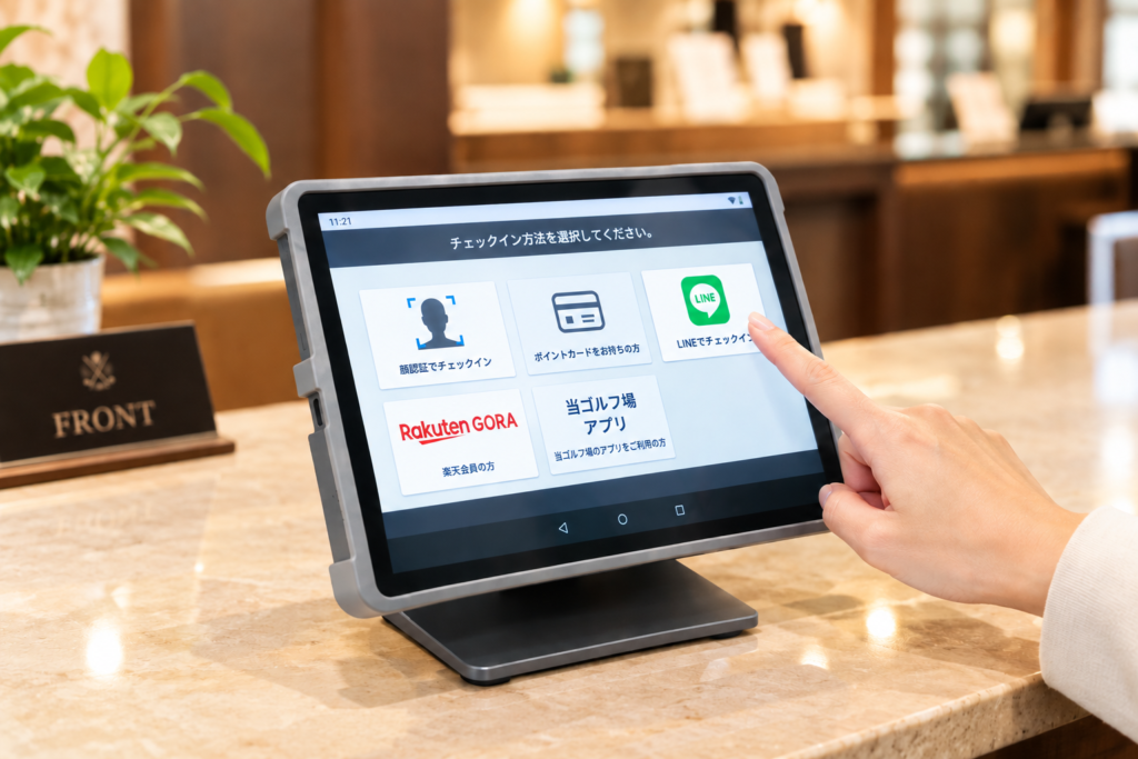 タブレットセルフチェックイン