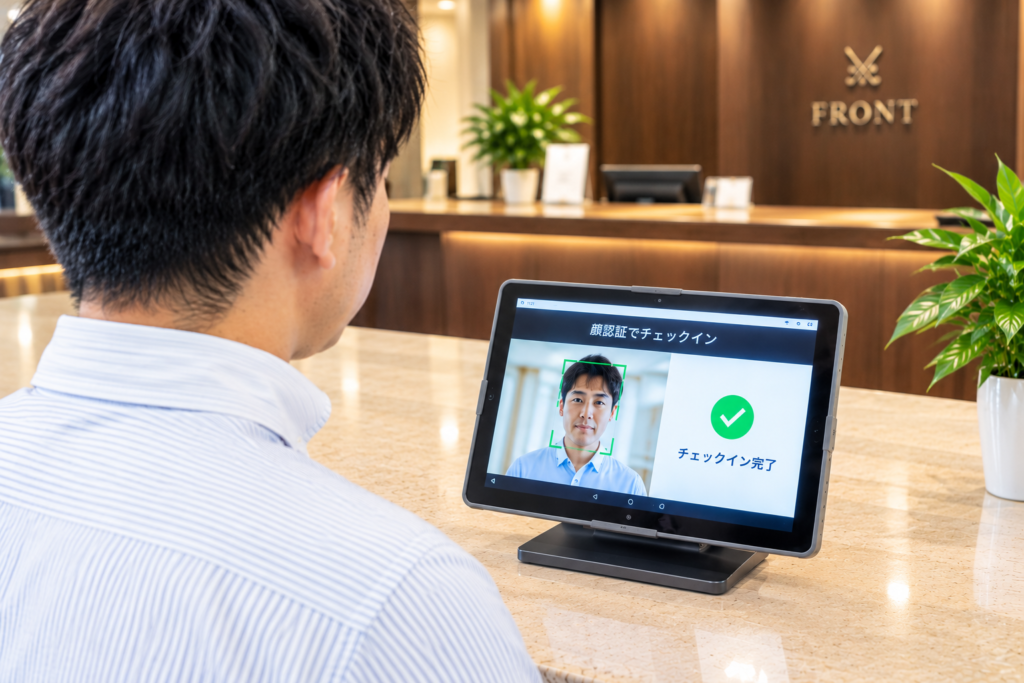 顔認証チェックイン